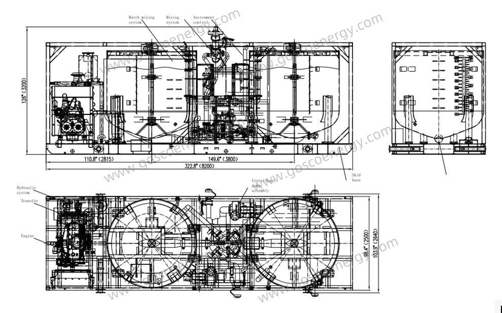 GOSCO Energy Cementing Batch Mixer Skid-mounted