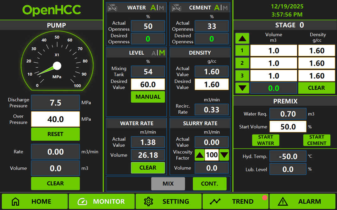 GOSCO Energy Cementing Batch Mixer Trailer-10-Control System (OpenHCC)